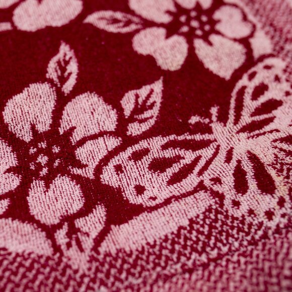 Purple Butterfly Vintage Handmade Towel Tote - Picture 4 of 10